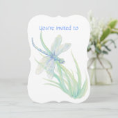 Memorial Service nodigt Dragonfly Waterverf uit ku Kaart (Staand voorkant)