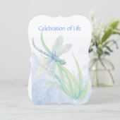 Memorial Service nodigt Dragonfly Waterverf uit ku Kaart (Staand voorkant)