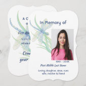 Memorial Service nodigt Dragonfly Waterverf uit ku Kaart (Voorkant / Achterkant)