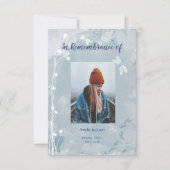 Memorial Service nodigt Dragonfly White Flowers ui Kaart (Voorkant)