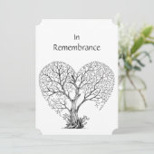 Memorial Service nodigt een levensboom uit Kaart (Staand voorkant)