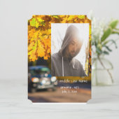 Memorial Service nodigt fall Leaves Road uit Kaart (Staand voorkant)