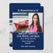 Memorial Service nodigt Figuur Skater uit Kaart (Voorkant / Achterkant)