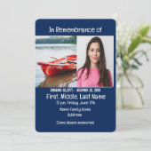 Memorial Service nodigt Figuur Skater uit Kaart (Staand voorkant)