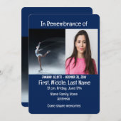 Memorial Service nodigt Figuur Skater uit Kaart (Voorkant / Achterkant)