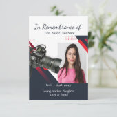 Memorial Service nodigt fotograaf uit Kaart (Staand voorkant)