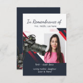 Memorial Service nodigt fotograaf uit Kaart (Voorkant / Achterkant)