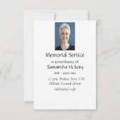 Memorial Service nodigt Geranium Flower Art uit Kaart (Achterkant)