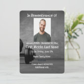 Memorial Service nodigt Gym Fitness Trainer Gewich Kaart (Staand voorkant)