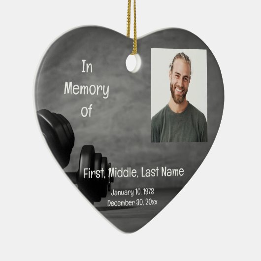 Memorial Service nodigt Gym Fitness Trainer Gewich Keramisch Ornament (Rechts)