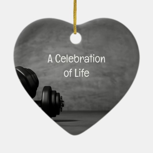 Memorial Service nodigt Gym Fitness Trainer Gewich Keramisch Ornament (Achterkant)