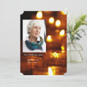 Memorial Service nodigt kaarslicht uit Kaart (Staand voorkant)