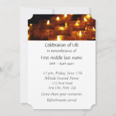 Memorial Service nodigt kaarslicht uit Kaart (Achterkant)