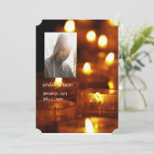 Memorial Service nodigt kaarslicht uit Kaart (Staand voorkant)