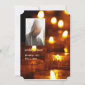 Memorial Service nodigt kaarslicht uit Kaart (Voorkant)