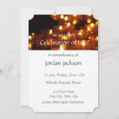 Memorial Service nodigt kaarslicht uit Kaart (Achterkant)