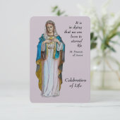 Memorial Service nodigt Maagd Maria uit om zich aa Kaart (Staand voorkant)