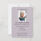 Memorial Service nodigt Maagd Maria uit om zich aa Kaart (Achterkant)