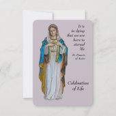 Memorial Service nodigt Maagd Maria uit om zich aa Kaart (Voorkant)