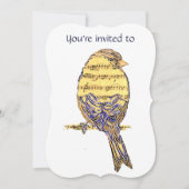 Memorial Service nodigt muziek uit met vogels Kaart (Voorkant)