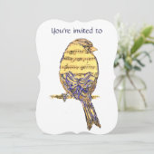 Memorial Service nodigt muziek uit met vogels Kaart (Staand voorkant)