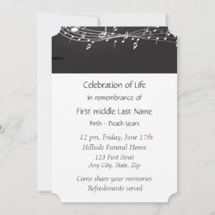 Memorial Service nodigt Muzieknoten uit Kaart