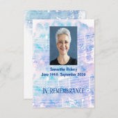 Memorial Service nodigt Muzieknoten uit Kaart (Voorkant / Achterkant)