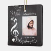 Memorial Service nodigt Muzieknoten uit Keramisch Ornament (Links)