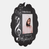 Memorial Service nodigt Muzieknoten uit Ornament Kaart (Rechts)