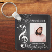Memorial Service nodigt Muzieknoten uit Sleutelhanger (Voorkant)