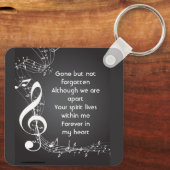 Memorial Service nodigt Muzieknoten uit Sleutelhanger (Achterkant)