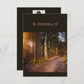 Memorial Service nodigt Natuur pad trail bomen uit Kaart (Voorkant / Achterkant)