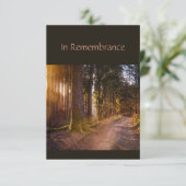 Memorial Service nodigt Natuur pad trail bomen uit Kaart (Staand voorkant)