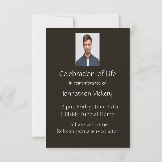 Memorial Service nodigt Natuur pad trail bomen uit Kaart (Achterkant)