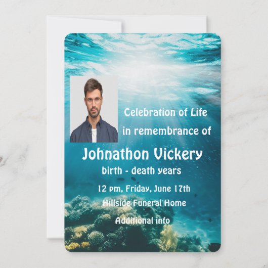 Memorial Service nodigt onderzeese duikboot uit Kaart (Achterkant)