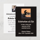 Memorial Service nodigt persoonlijke motorfietser  Kaart (Voorkant / Achterkant)