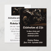 Memorial Service nodigt persoonlijke motorfietser  Kaart (Voorkant / Achterkant)