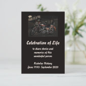 Memorial Service nodigt persoonlijke motorfietser  Kaart (Staand voorkant)