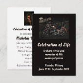 Memorial Service nodigt persoonlijke motorfietser  Kaart (Voorkant / Achterkant)