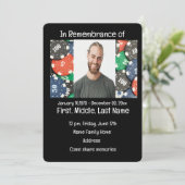 Memorial Service nodigt Poker Kaart Game uit (Staand voorkant)