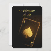 Memorial Service nodigt Poker Kaart Game uit (Achterkant)