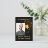 Memorial Service nodigt Poker Kaart Game uit Visitekaartje (Staand voorkant)