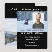 Memorial Service nodigt sneeuwmobiele wintersport  Kaart (Voorkant / Achterkant)