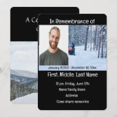 Memorial Service nodigt sneeuwmobiele wintersport Kaart (Voorkant / Achterkant)