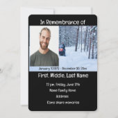 Memorial Service nodigt sneeuwmobiele wintersport Kaart (Voorkant)