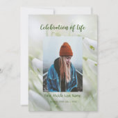 Memorial Service nodigt Snowdrop Garden Flowers ui Kaart (Voorkant)