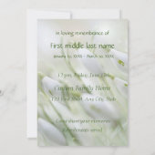 Memorial Service nodigt Snowdrop Garden Flowers ui Kaart (Achterkant)
