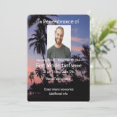 Memorial Service nodigt tropisch strand paradijs u Kaart (Staand voorkant)