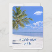 Memorial Service nodigt tropisch strand paradijs u Kaart (Achterkant)