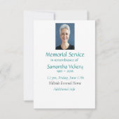 Memorial Service nodigt twee vogelsilhouette uit Kaart (Achterkant)